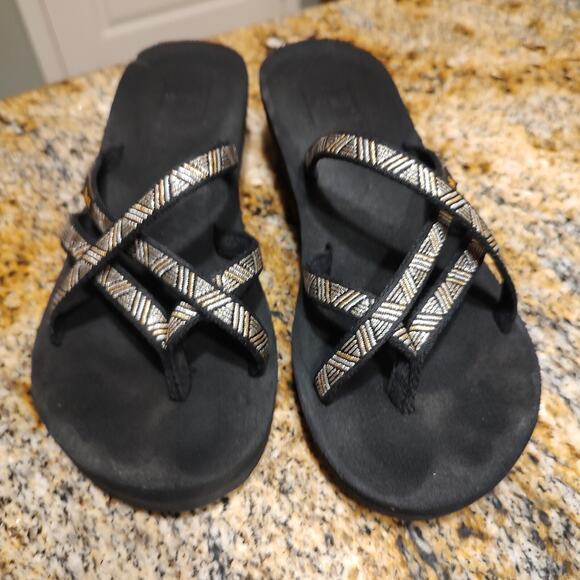 Teva Flip Flop Women's Mush Mandalyn Wedge Ola 2 Agave Size 8 - Picture 4 of 6